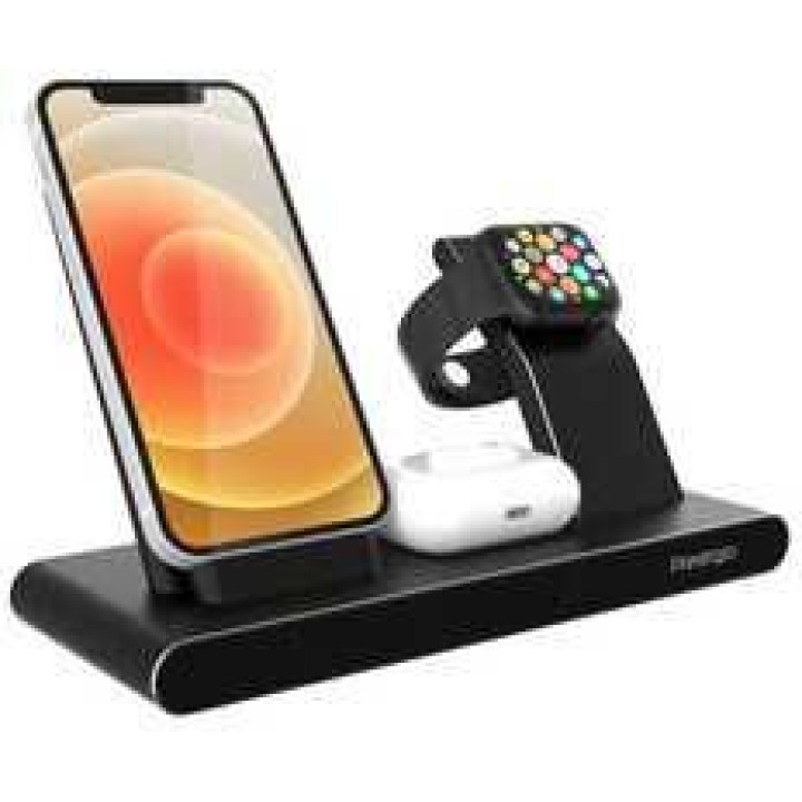 Беспроводное зарядное устройство Prestigio ReVolt A7 3 в 1,  черный