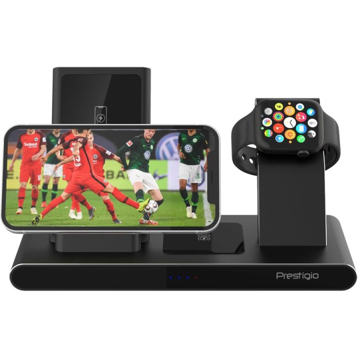 Беспроводное зарядное устройство Prestigio ReVolt A7 3 в 1,  черный