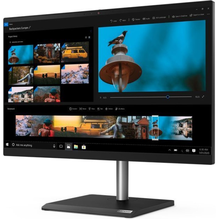 Моноблок Lenovo V30a-24IIL, 23.8", Intel Core i5 1035G1, 8ГБ, 512ГБ SSD,  Intel UHD Graphics, DVD-RW, Windows 10 Professional, черный