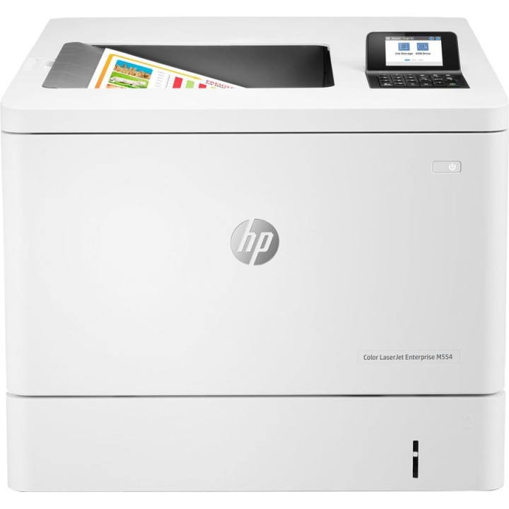 Принтер лазерный HP Color LaserJet Enterprise M554dn цветной, цвет белый