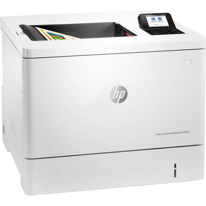 Принтер лазерный HP Color LaserJet Enterprise M554dn цветной, цвет белый