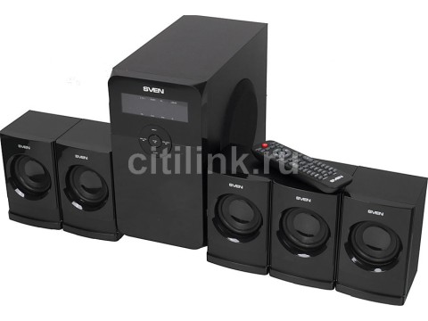 Колонки Sven HT-200,  5.1,  черный