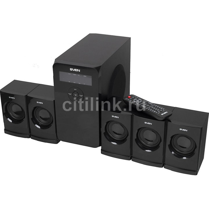 Колонки Sven HT-200,  5.1,  черный
