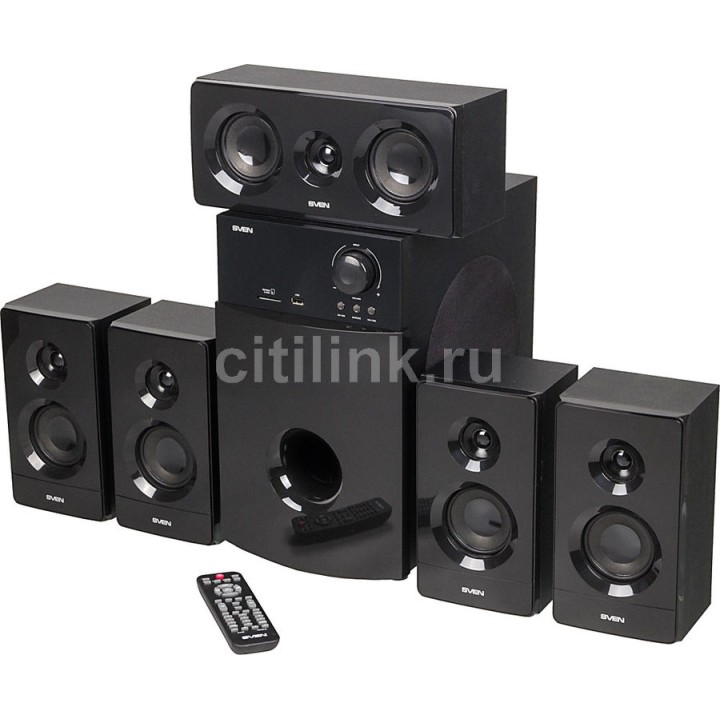 Колонки Sven HT-210,  5.1,  черный